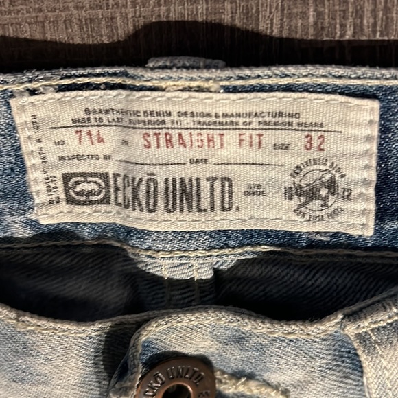 Ecko Unltd Ripped Denim Shorts - Picture 3 of 3